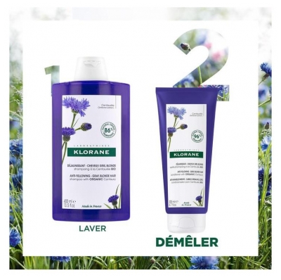 Klorane Déjaunissant - Cheveux Gris, Blonds Après-Shampoing 200 ml
