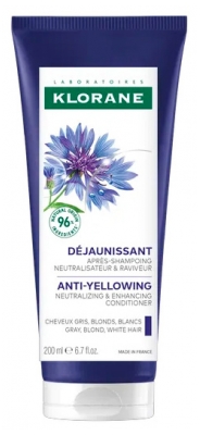 Klorane Déjaunissant - Cheveux Gris, Blonds Après-Shampoing 200 ml
