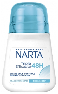 Narta Anti-Transpirant Triple Efficacité 48 Heures Fraîcheur Poudrée 50 ML