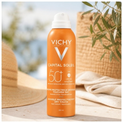 Vichy Capital Soleil Brume Protectrice Invisible SPF50 Visage et Corps 200 ml