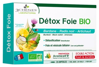 Les 3 Chênes Phyto Aromicell'R Détox Foie Bio 20 Ampoules de 10 ml