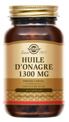 Solgar Huile d'Onagre 1300 mg 30 Unités