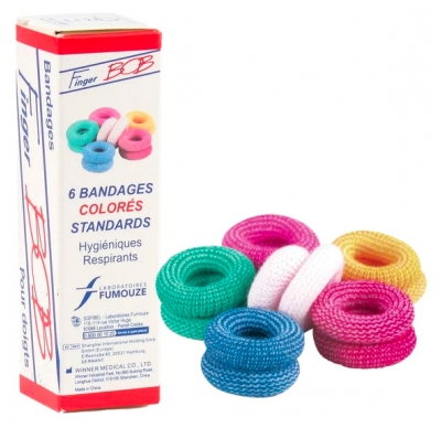 Finger Bob 6 Bandages Colorés pour Doigts - Teinte : Couleur
