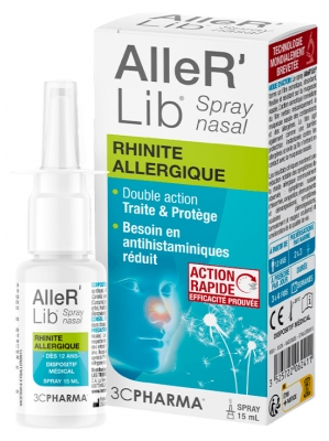 3C Pharma AlleR'Lib Rhinite Allergique Spray 15 ML