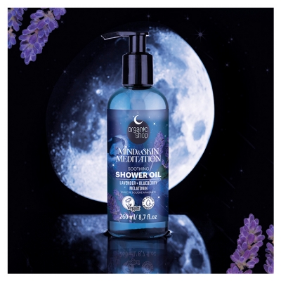 Organic Shop Huile de Douche Apaisante Lavande Myrtille & Mélatonine 260 ml