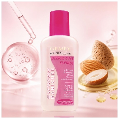 Maybelline New York Express Manicure Dissolvant Express à l'Extrait d'Amande Douce 125 ml