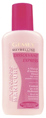 Maybelline New York Express Manicure Dissolvant Express à l'Extrait d'Amande Douce 125 ml