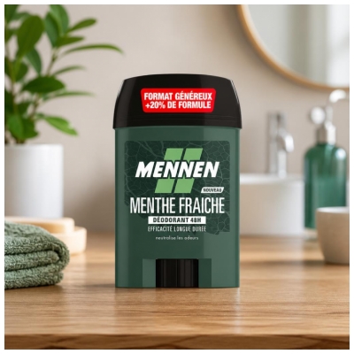 Mennen Déodorant Stick 48H Menthe Fraîche 60 ml