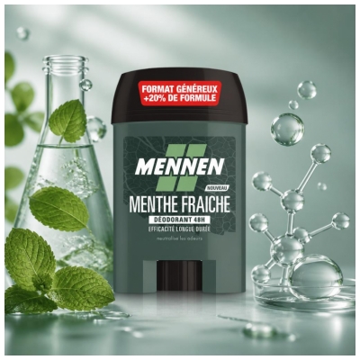 Mennen Déodorant Stick 48H Menthe Fraîche 60 ml