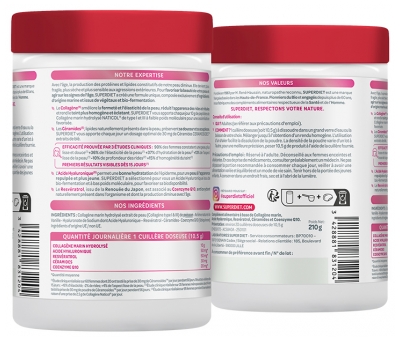 Superdiet Collagène Marin 10 g + Céramides, Resvératrol 210 Grammes