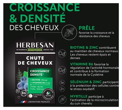 Herbesan Chute de Cheveux 30 Unités