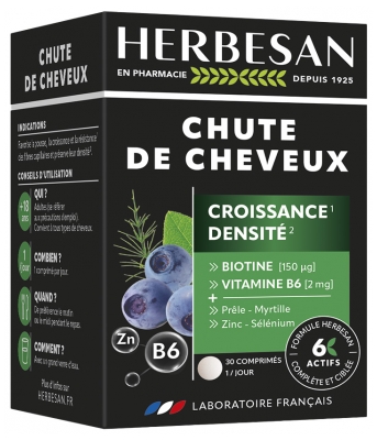 Herbesan Chute de Cheveux 30 Unités