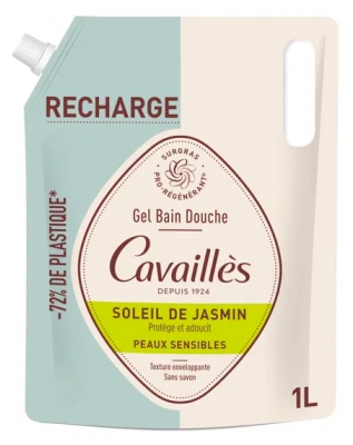 Cavaillès Gel Bain Douche Soleil de Jasmin Éco Recharge 1 Litre