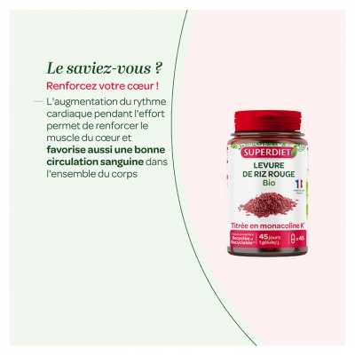 Superdiet Levure de Riz Rouge Bio 120 Unités