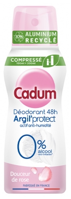 Cadum Argil'Protect Déodorant 48H Douceur de Rose en Spray 100 ML