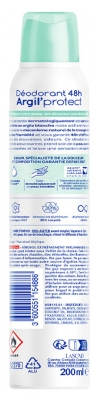 Cadum Argil'Protect Déodorant 48 Heures Fraîcheur Coton Spray 200 ML