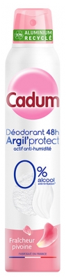 Cadum Argil'Protect Déodorant 48H Fraîcheur Pivoine en Spray 200 ML