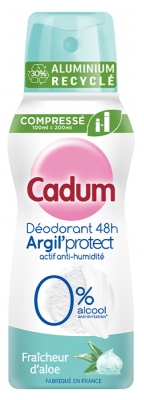 Cadum Argil'Protect Déodorant 48 Heures Fraîcheur d'Aloé Spray 100 ML