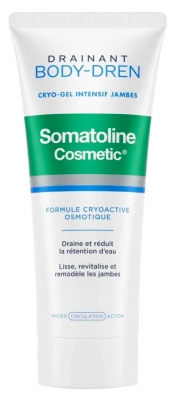 Somatoline Cosmetic Drainant Body-Dren Cryo-Gel Intensif Jambes Réduit la Rétention d'eau 200 ml 