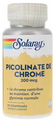 Solaray Picolinate de Chrome 200 mcg 90 Unités