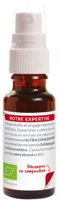 Superdiet Extrait de Pépins de Pamplemousse Ultra Concentré 2400 MG Spray Bio 20 mML