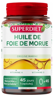 Superdiet Huile de Foie de Morue 45 Unités