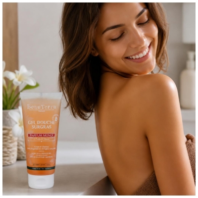 BeauTerra Gel Douche Surgras 2en1 Parfum Monoï 100 ml