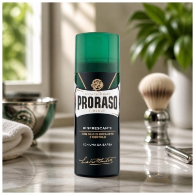Proraso Mousse à Raser Rafraîchissante pour la Barbe 50 ml