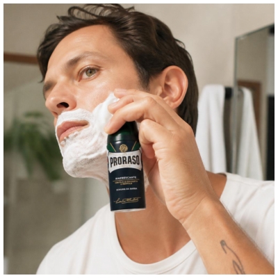 Proraso Mousse à Raser Rafraîchissante pour la Barbe 50 ml