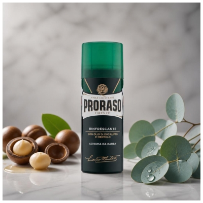 Proraso Mousse à Raser Rafraîchissante pour la Barbe 50 ml