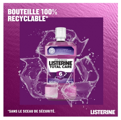 Listerine Bain de Bouche Total Care 10 Bénéfices 500 ml