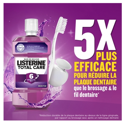 Listerine Bain de Bouche Total Care 10 Bénéfices 500 ml