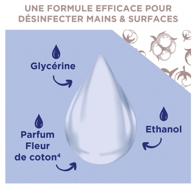Baccide Spray Anti-Viral Désinfactant Mains et Surfaces Fleur de Coton Peaux Sensibles 100 ml