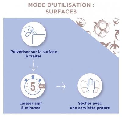 Baccide Spray Anti-Viral Désinfactant Mains et Surfaces Fleur de Coton Peaux Sensibles 100 ml