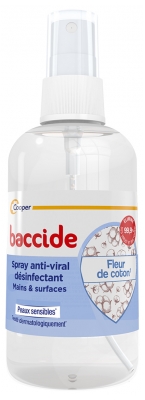 Baccide Spray Anti-Viral Désinfactant Mains et Surfaces Fleur de Coton Peaux Sensibles 100 ml
