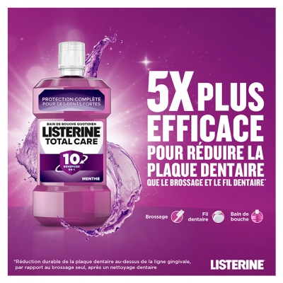 Listerine Bain de Bouche Total Care 10 Bénéfices 250 ml