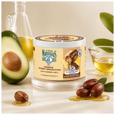 Le Petit Marseillais Masque 4en1 Expert Réparation Multi-Usages Jojoba 370 ml