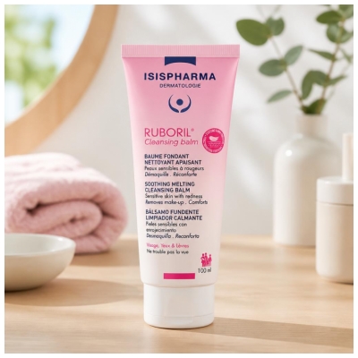 Isispharma Ruboril Baume Fondant Nettoyant Apaisant Peaux Sensibles à Rougeurs 100 ml