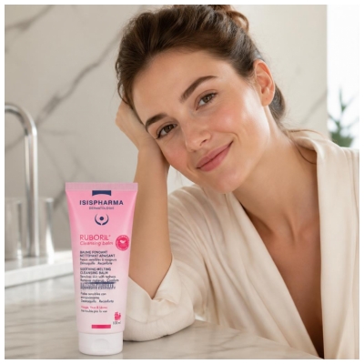 Isispharma Ruboril Baume Fondant Nettoyant Apaisant Peaux Sensibles à Rougeurs 100 ml