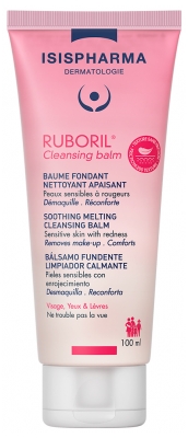 Isispharma Ruboril Baume Fondant Nettoyant Apaisant Peaux Sensibles à Rougeurs 100 ml