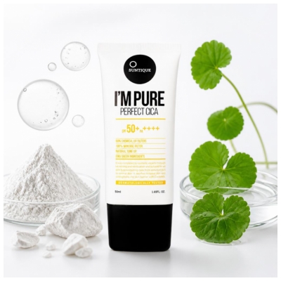 Suntique I'm Pure Perfect Cica Crème Solaire SPF 50 + 50 ML