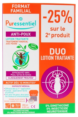 Puressentiel Anti-Poux Lotion Traitante 200 ml Lot de 2 x 200 ml