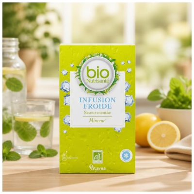 Vitavea Infusion Froide Minceur Menthe Bio 20 Sachets 