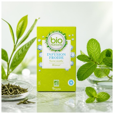 Vitavea Infusion Froide Minceur Menthe Bio 20 Sachets 