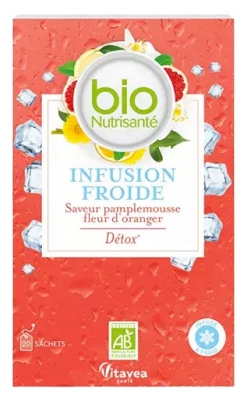 Vitavea Infusion Froide Détox Pamplemousse Fleur d'Oranger Bio 20 Sachets 