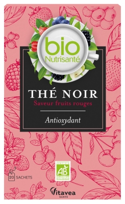 Vitavea Bionutrisanté - Thé Noir Saveur Fruits Rouges - 20 Sachets
