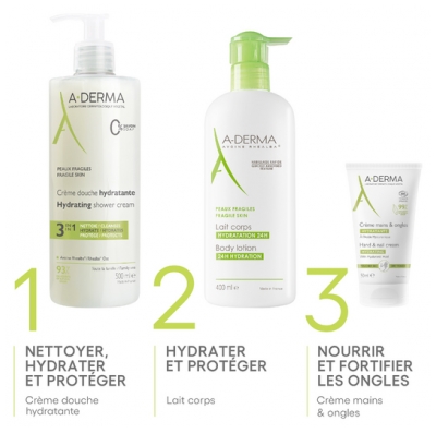 A-DERMA Crème Douche Hydratante 3en1 Peaux Fragiles 500 ml