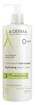 A-DERMA Crème Douche Hydratante 3en1 Peaux Fragiles 500 ml