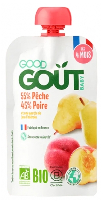 Good Goût Poire Pêche dès 4 Mois Bio 120 g