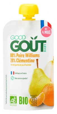 Good Goût Clémentine Poire Williams dès 4 Mois Bio 120 g